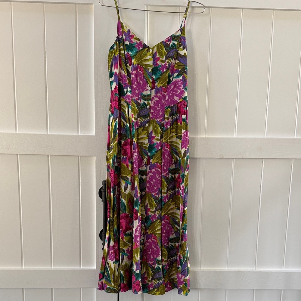 Gap Vibrant Floral Midi Dress- Size M